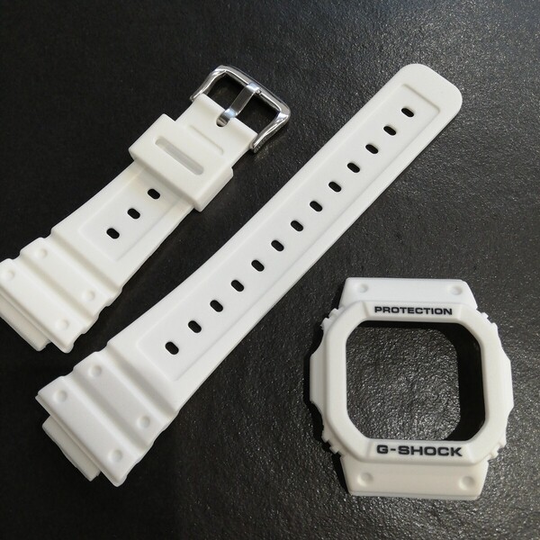 G-SHOCK ジーショック ベゼル・バンドセット【ホワイト】 5610系 交換用 互換・社外品