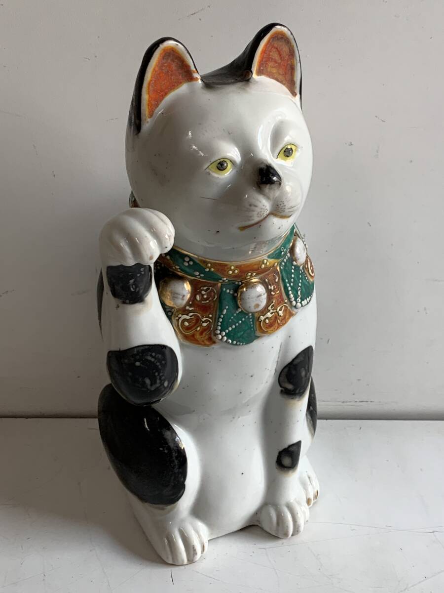 時代物 ★ 招き猫 漆器製 約25cm ★ アンティーク・骨董品 Yahoo!オークション -「招き猫 骨董」の落札相場・落札価格
