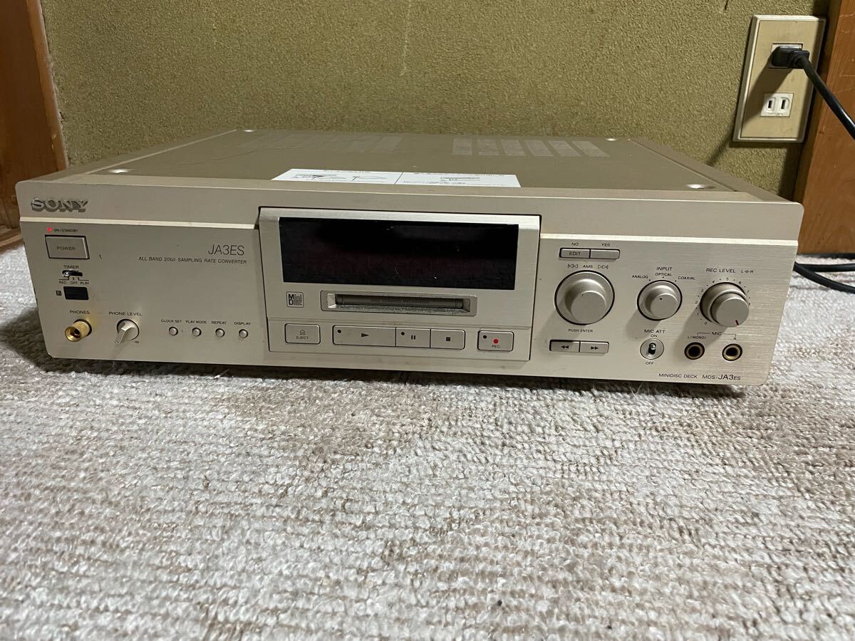 SONY MDデッキ MDS-JA3ES リモコン付き ジャンク品