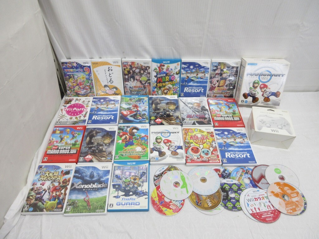 美品 Nintendo Wii 本体 付属品セット ソフト5本 ジャンク品
