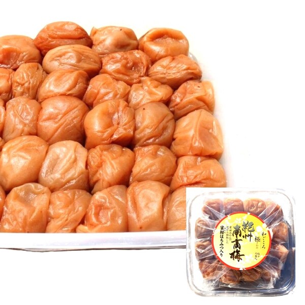 40【大粒 完熟南高梅 【極み はちみつ梅 400g】紀州南高梅 蜜柑はちみつ 高級 梅干し つぶれ梅