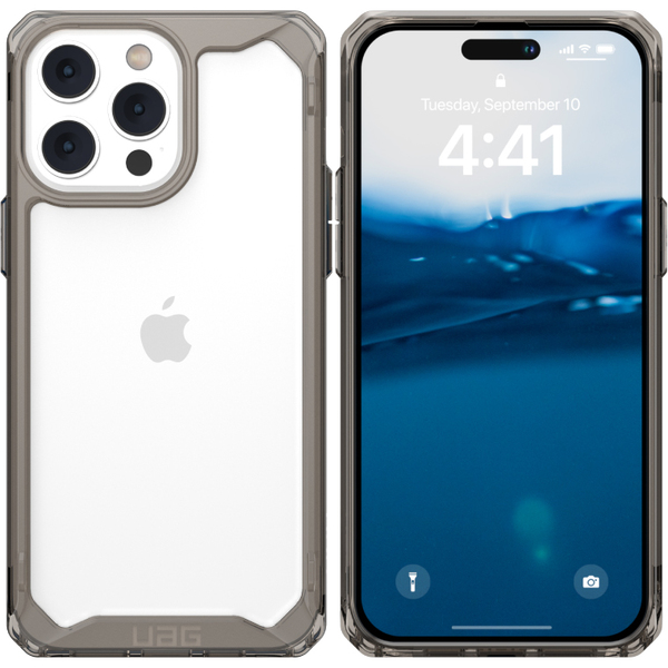 未使用品 UAG iPhone14 Pro Max用耐衝撃ケース PLYO アッシュ 国内正規代理店品 URBAN ARMOR GEAR UAG-IPH22LB-Y-AS クリアケース 透明