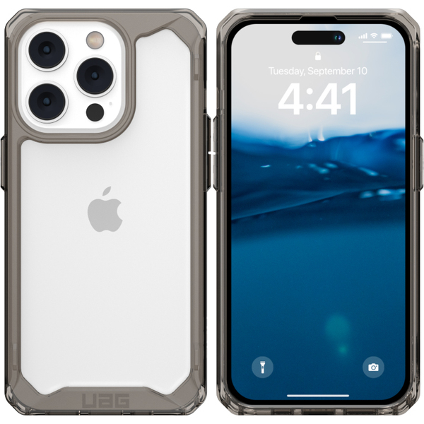 新品 未使用品 UAG iPhone14 Pro用耐衝撃ケース PLYO アッシュ 国内正規代理店品 URBAN ARMOR GEAR UAG-IPH22MB-Y-AS クリアケース 透明