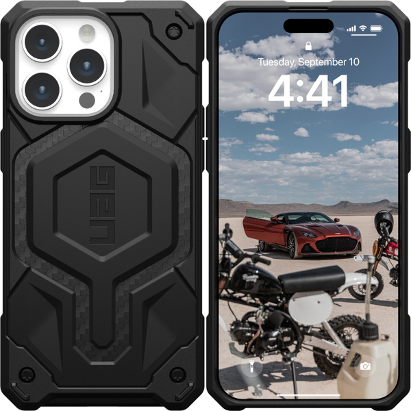 未使用品 UAG iPhone15 Pro Max用Magsafe耐衝撃ケース MONARCH PRO カーボンファイバー 正規品 URBAN ARMOR GEAR UAG-IPH23LA-PMS-CF