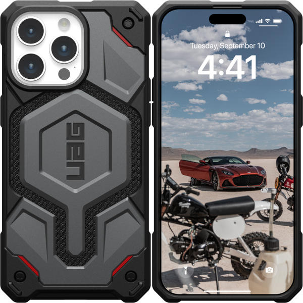 新品 未使用品 UAG iPhone15 Pro Max Magsafe対応 MONARCH PRO ケブラーシルバー URBAN ARMOR GEAR UAG-IPH23LA-PMS-KS TPU
