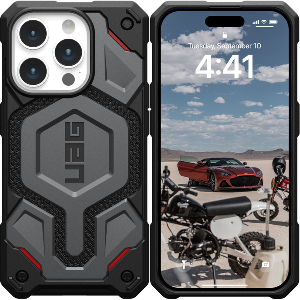 未使用品 UAG iPhone15 Pro Magsafe対応 MONARCH PRO ケブラーシルバー 国内正規代理店品 URBAN ARMOR GEAR UAG-IPH23MA-PMS-KS TPU