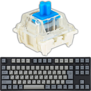 未使用品 iKBC メカニカルキーボード テンキーレス 有線 日本語JIS配列 青軸 ホットスワップ CherryMX互換 Windows Mac IK-CD87-G/BL-BK