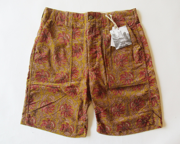 2025SS ENGINEERED GARMENTS Fatigue Short - Floral Printed Corduroy サイズM ファテーグショーツ/ エンジニアドガーメンツ