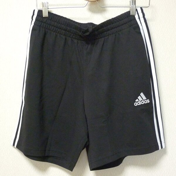 ◎新品未使用●送料無料●(メンズXL)アディダス adidas 黒/ブラック メンズジャージハーフパンツ/ショートパンツ/ショーツ/ポケットあり