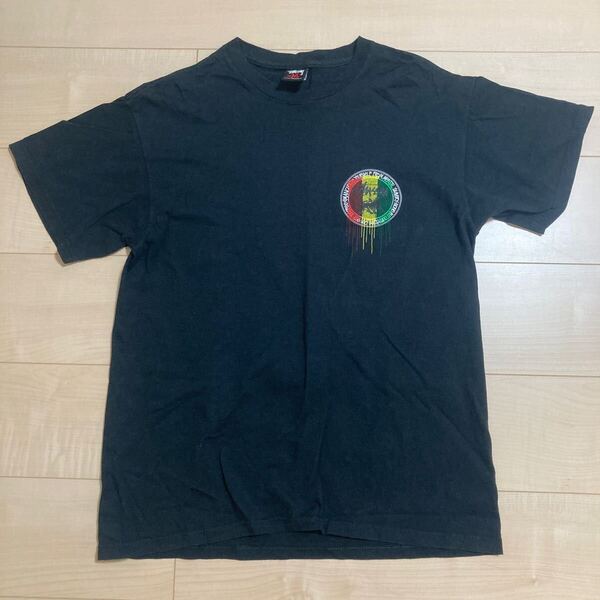 00s stussy ステューシー ラスタ 黒 ブラック M old ビンテージ Tシャツ