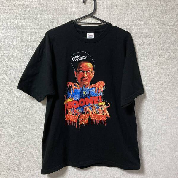 プリントスター クルーネック半袖Tシャツ メンズXLサイズ ブラック プリントTシャツ Printstar 四谷アウトブレイク バンドTシャツイベント