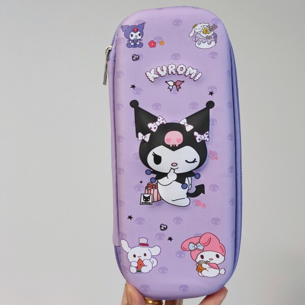 【新品未使用】3D立体 Kuromi 筆箱 紫色 クロミ(105)