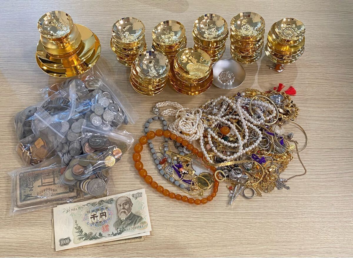 遺品整理 アクセサリーまとめ売り パール 指輪 ゴールド