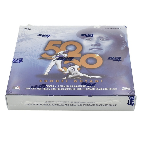 新品未開封 大谷翔平 2024 Topps 50/50 Shohei Ohtani 10-Pack Box 10パック 記念ボックス シュリンク付き メジャーリーグ MLB ドジャース