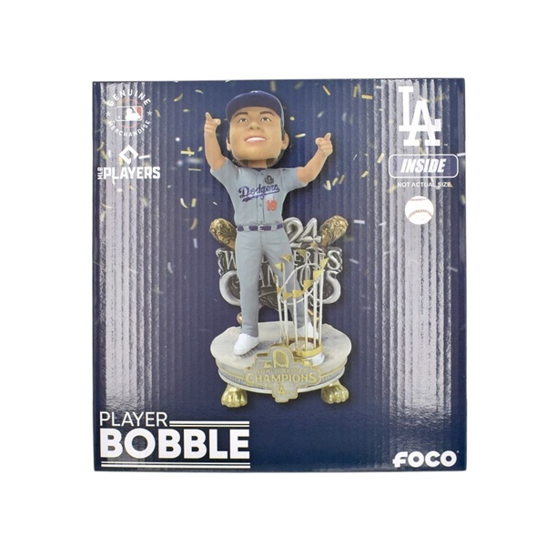 424個 山本由伸 ボブルヘッド 2024年 ワールドシリーズ 優勝記念 アウェイ ユニフォーム FOCO Bobblehead ロサンゼルス ドジャース MLB