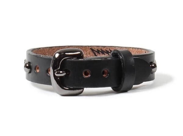 WACKO MARIA × WOLF'S HEAD / WRIST BAND 15mm -L ワコマリア ウルフズヘッド レザーリストバンド