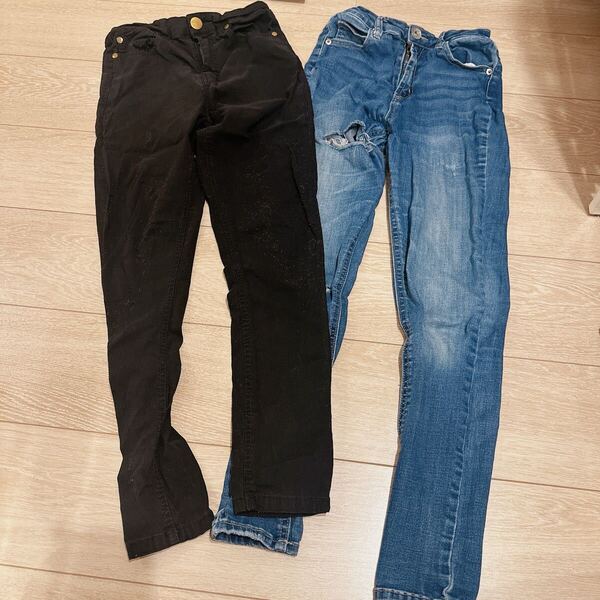 グレイル スキニーパンツ 2本セット ブラック デニム XSサイズ