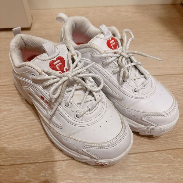 FILA スニーカー ホワイト ハート 23cm