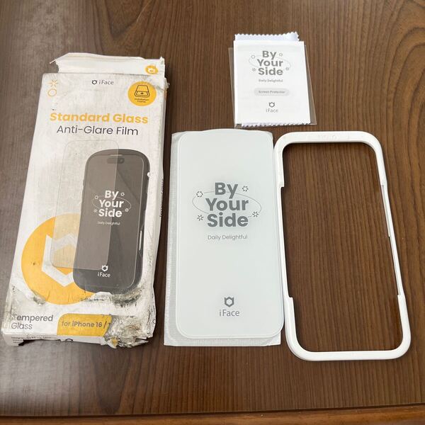 706p0927☆ iFace アンチグレア iPhone16/ iPhone15/ iphone14Pro ガラスフィルム ガイド枠付き