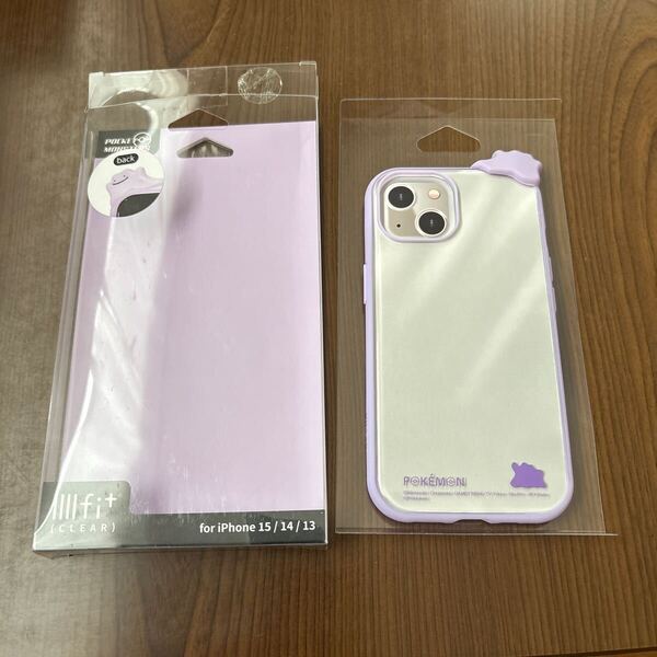 706p1402☆ グルマンディーズ ポケットモンスター フレーム IIIIfit(イーフィット) Clear iPhone15 / 14 / 13 対応 ケース