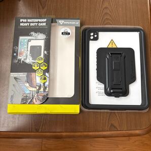 706p1417☆ 11-inch iPad Pro (2nd)用ケース IP68 Waterproof Protective Case with new Adaptor and Hand Strap ブラック MXS-A12S
