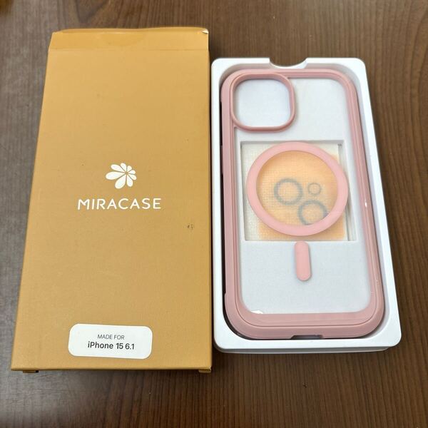 706p1823☆ Miracase iPhone15 用 ケース MagSafe対応 9H 強化ガラス 360°保護 スマホケース 全身バンパー保護ケース