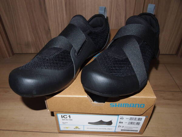 ☆1度使用の極美品 シマノ SH-IC100 43(27.2cm) 通気性抜群 インドア用 SPD-SL/SPD 涼しい 室内 ローラー SHIMANO 猛暑対策 ロード 限定☆
