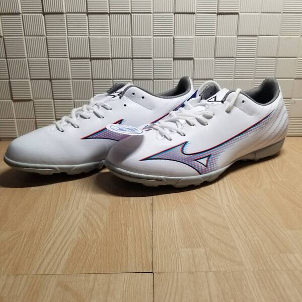 送料無料・新品未使用!!ミズノ MIZUNO サッカーシューズ トレーニング / ミズノ アルファ SELECT AS / 白 3Eワイド 定価9350円 25.0cm