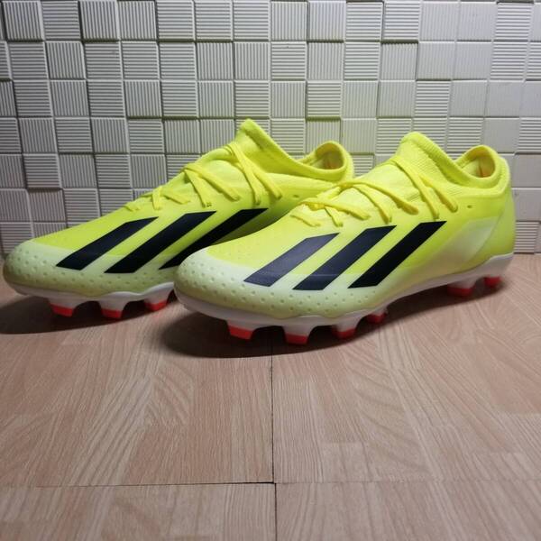 送料無料・新品未使用!!アディダス adidas サッカーシューズ スパイク / X CRAZYFAST LEAGUE HG/AG / イエロー 定価11000円 26.0cm