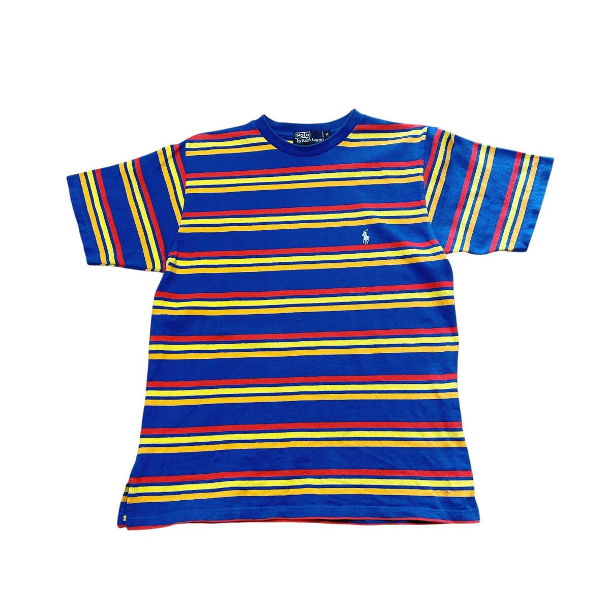 未使用品＊ラルフローレン　マルチカラーボーダー　半袖ニット　M 中古・古着通販】POLO RALPH LAUREN (ポロ・ラルフローレン