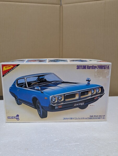 1970年代 絶版プラモデル 1/28 ニチモ NICHIMO スカイライン2000GT-X SKYLINE H.T ケンメリスカイライン 定価300円 MADE IN JAPAN ケンメリ