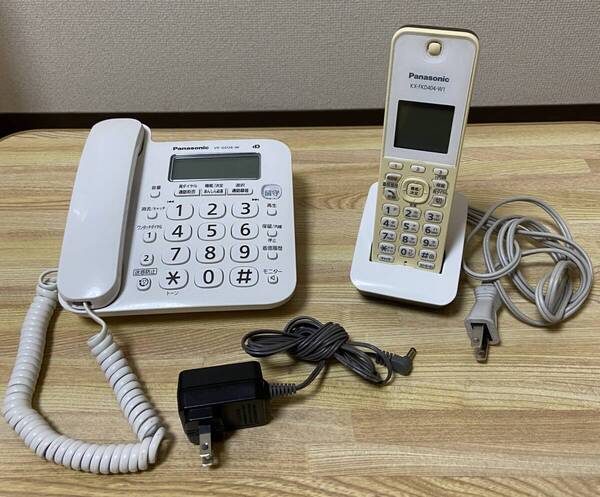 ◆即決 VE-GD26DL-W Panasonic パナソニック コードレス電話機 親機 VE-GD26-W 増設 子機 KX-FKD404-W1