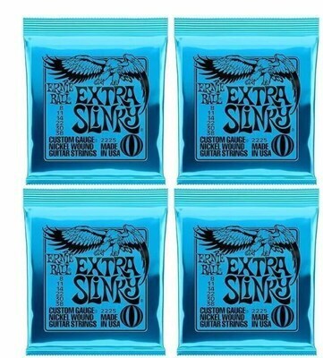 【4個】ERNIE BALL 2225 エレキ弦 EXTRA SLINKY