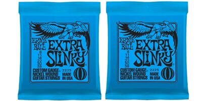 【2個】ERNIE BALL 2225 エレキ弦 EXTRA SLINKY