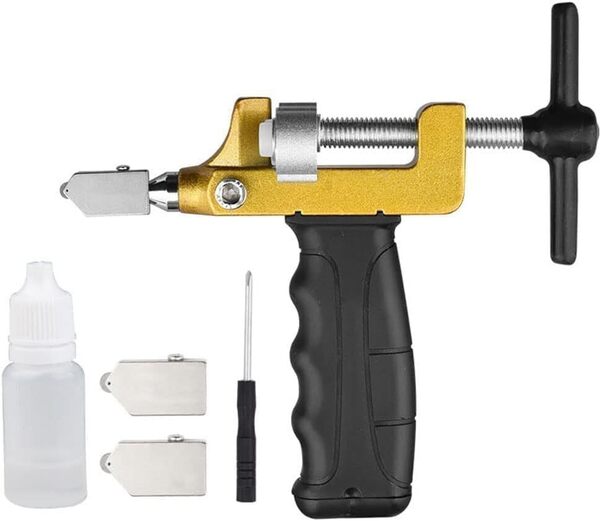 HYCDIYTS タイル・ガラス切りカッター タイルカッター 切断ガラス板厚:3mm-15mm ガラスカッターツールキット 多機能