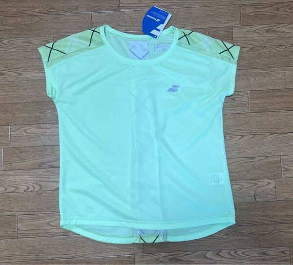 【送料込み】BabolaT バボラ テニスウェア レディース PURE ショートスリーブ シャツ BWG4327 Lサイズ イエロー 大幅値下げ アウトレット