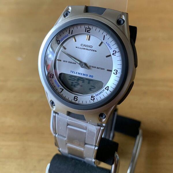 【新品・箱なし】カシオ CASIO スタンダード クオーツ メンズ アナデジ 腕時計 AW-80D-7A シルバー