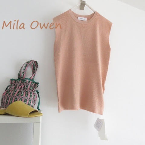 送料込 匿名配送 新品 Mila Owen ミラオーウェン キラキララメ ノースリーブカットソー