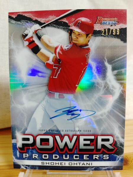 大谷翔平 直筆サインカード topps auto bowman best 99枚限定 旧サイン エンゼルス ドジャース MLB リフラクター
