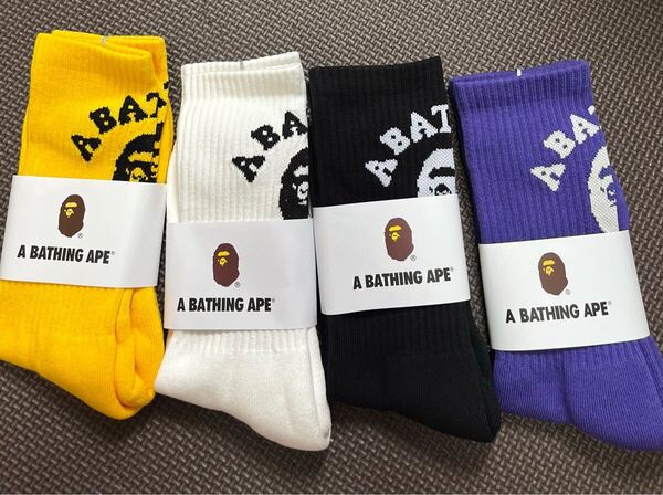 A bathing ape アベイシングエイプ ソックス man’s socks 靴下4足セット