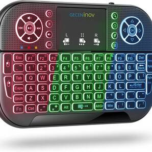 ミニ キーボード ワイヤレス式 2.4GHz &Bluetooth 3.0 キーボード タッチパッド搭載USB充電キーボード&マウスセット