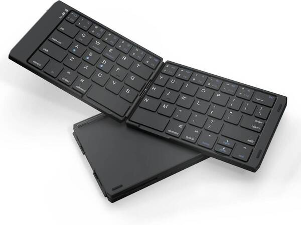 Bluetooth キーボード 折りたたみ式 ワイヤレス キーボード 3台デバイス切替接続可能 Windows/Mac/iOS対応 Type-C充電式