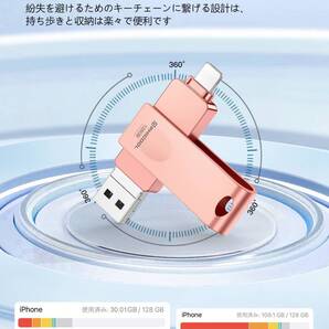 IPHONE USBメモリー 128GB大容量 高速 専用アプリ不要 各種対応