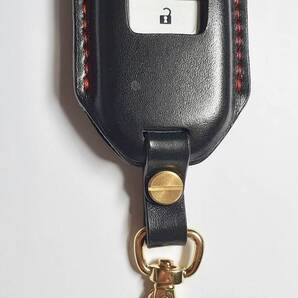 スマートキーカバー CR-V など ホンダ 革 黒 A00387