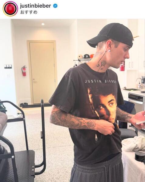 Justin Bieber ジャスティン・ビーバー Tシャツ ブラック;,,