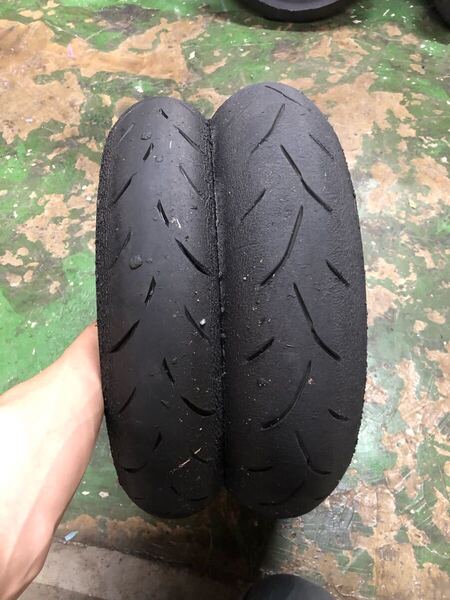 フロント CM-SR soft リア BT601SS 中古前後セット 100/90-12 120/80-12 ① / NSF100 NSR50 GROM
