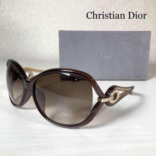 美品 Dior クリスチャンディオール サングラス 度なし ロゴ ケース付き
