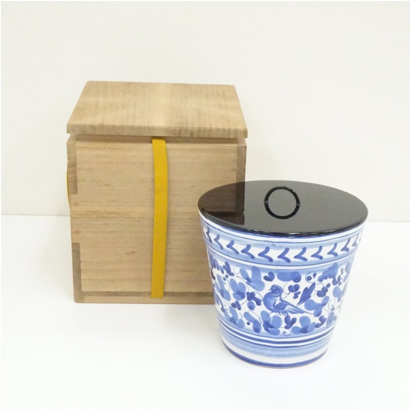 茶器/茶道具 水指（水差し）】 高取焼き 蓋兎摘み 鬼丸雪山作