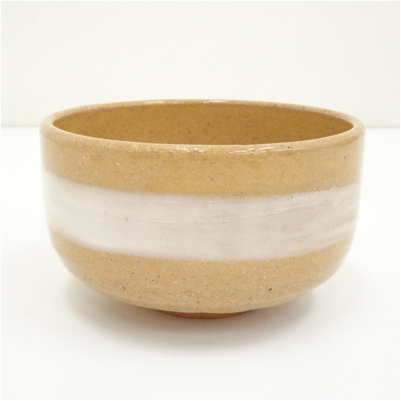 茶道具 編笠形、刷毛目のお茶碗、時代物 骨董品、美術品