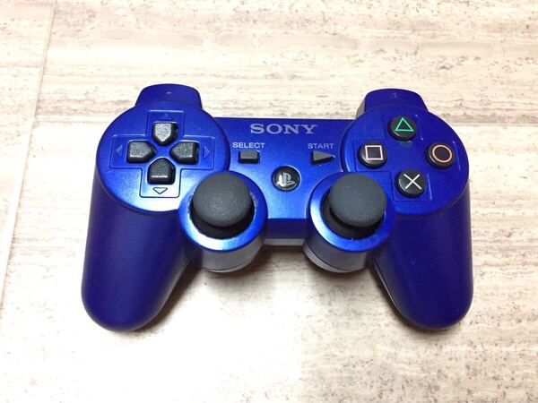 ★動作良品即決★分解清掃済み★PS3 SONY純正品 コントローラー デュアルショック3 ブルー